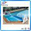 In-ground swimming pool cover roller, pool equipment