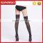 K-851 Jacquard Sexy Women Mesh Long Socks Thigh High Silk Stocking With Lace Top