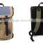 Brown Nylon Solar Chargeable Backpack Solar Panel Bag
