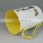 Ceramic yellow mug, paintable ceramics mug, 200ml mug