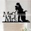 Personalized Funny Mr and Mrs Bride and Groom Anniversary Wedding Cake Topper