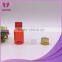 10ml red plastic cosmetic bottles with screw aliminum cap