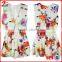 Women Floral Print Jumpsuit, Deep V Neck Printed Romper with Ruffles Hem