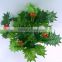 H30cm Green Artificial Leaves 6 stems Bouquet Chrismas Holly