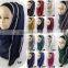 2016 new style long plain pearl cotton hijab chain scarf solid wrap 180*70 cm