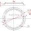 90 degree 100mm aspheric optical glass lens for high bay light