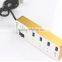 Aluminum Alloy USB 3.0 4 Port Hub power + 1A Charging Port with Master Power Switch