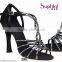 Suphini Black Satin Spain Hot Sale Reina Latin Dance Shoes