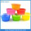 Colorful collapsible silicone pet bowl heat resistant pet bowl