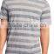 Men's Reverse v-neck colorfule wholesale striped t-shirt