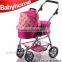 hotselling Polyester metal baby doll stroller with handle