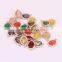 Mix Color Faceted Crystal Glass Connector Beads Water Drop shape with Pave Setting Zircon Gemstone Charm For Jewelry Making