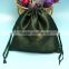 wholesale China luxury drawstring closure satin hair extensions bag with customzied logo printed