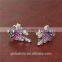 925 Silver Diamond Stud Earrings Colorful Earring Party Wear Earring