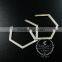 40*34mm Silver Plated Geometric Simple Pendant Charm DIY Earrings Chandelier Jewelry Supplies 1820282