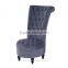 HomCom 45" Tufted High Back Flannelette Accent Chair - Gray