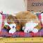 novelty pet miniature statues realistic and funny plush toys pug dog