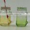 Glass Mason Jar With Mental Lid and Plastic Straws in Various Color and Delicate Logo
