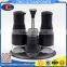 Glass Spice Jar Bottle Set With Plastic Stand Black Cover