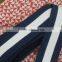 Wide heavy duty navy blue and white color elastic band for your fashion design decorative