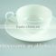 Ceramic porcelain white cup saucer set, bulk tea cups and saucers cheap, coffee cup and saucer