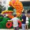 artificial plastic green sculpture for decoration fake garden