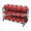 S6243 steel double 3 tier basketball storage rack
