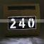 stainless steel led house number light with solar light