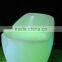 Hot Sale Plastic Comfortable Lersure Led Light Chair / Colorfull Portable Glowing Led Chair