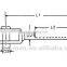 Industrial Horizontal Ceiling Wall Lifeline System Stainless Steel Cable Bracket