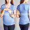 Maternity Clothing Clothes Ruched Maternity/Nursing Top 95% rayon / 5% spandex Scoop Neck wholesale blank maternity t shirts