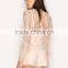 Dreamy ladies long sleeve frilling cuff lace playsuit