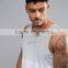 High Quality New Design Custom Grey White Color Gym Wear Comfortable 100% Polyester Micromesh Fashion Men's Sport Dry Fit Vest