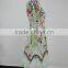 New arrival flower printing chiffon latest design maxi dress for women SR-D9787