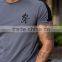 95% Polyester 5% Elastane Mens Longline Fitted T Shirt Raglan Short Sleeve Curved Hem Retro T-Shirt OEM Gym T Shirt Streetwear