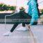 Teal Cotton French Terry Womens Layered Hoodie Gym Hoodie Fitness Clothing Tracksuit Top Raglan Long Sleeve Pullover Hoodie