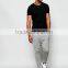 50 cotton and 50 polyester drop crotch fitted joggers for man