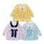 S60694B 2017 New Long Sleeve T-Shirt Cotton Flower Print Girls Cloths