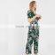 Lily printed short sleeve fashion jumpsuit for women