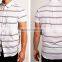 High quality cotton men shirt wholesale,short-sleeved striped shirt for men in guangzhou