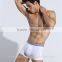 High waist dye yarn Europe size plain white cotton men's underwear boxer shorts