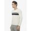men chest stripe wool and cashmere sweater