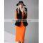 SJ056-01 Turkey Feather Evening Party Dress/Women Feather Vest Fashion