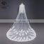 long Ivory Lace Trim Wedding Veils 2017 white Bridal Veils Wedding Accessories