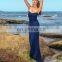 Sexy elegant slim bra long maxi spandex dress for ladies