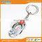 Shiny silver plating slipper shape metal key chain