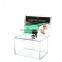 manufacture custom clear suggestion or money collection acrylic money box