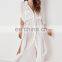 2019 Cotton Maxi dress White Beach Cover up Ropa de Playa Beach Pareo Tunic Bikini Kaftan Beach Swim