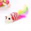 New grinding claw sisal mouse shaped cat toy with feather tail funny