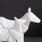 Creative Origami Horse White Nordic Simple Style Ceramic Decoration For Living Room TV Bench